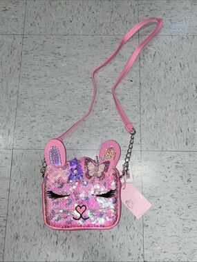 Pink purple girl Sequin Bunny Crossbody chain Bag little girls accessories